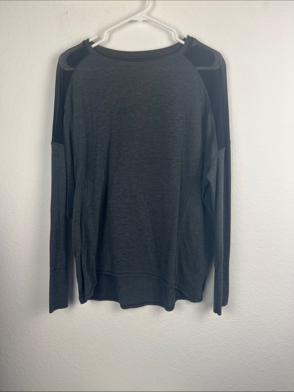 Xersion Heather Gray Relaxed Fit Top women’s oversized size Small
